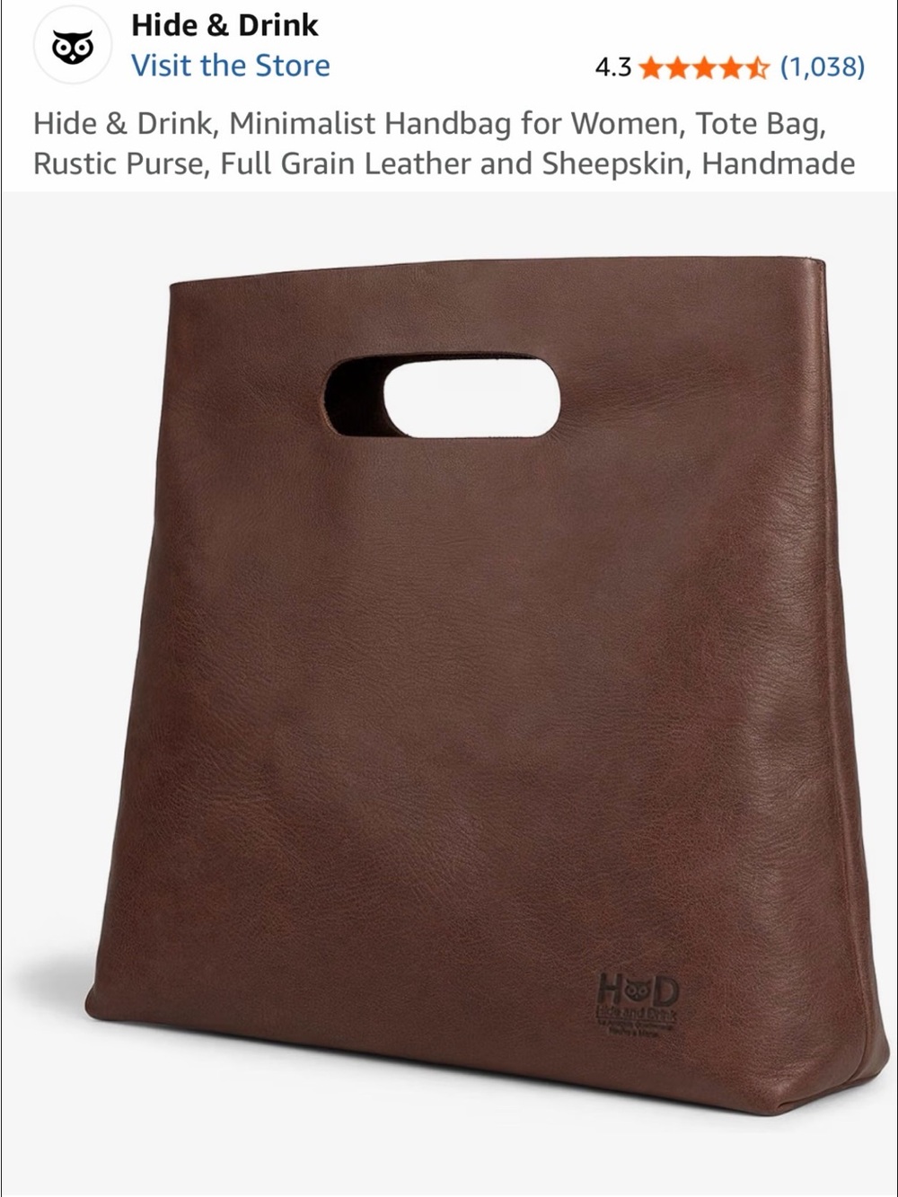 Brown Leather Women's Tote Bag